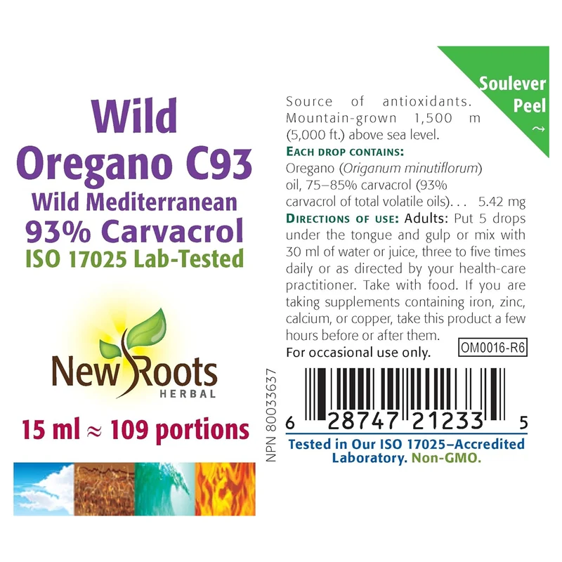 New Roots - Wild Oregano C93 Tincture | 15 mL
