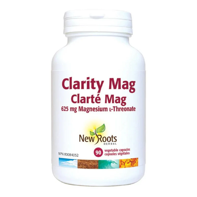 New Roots - Clarity Mag 625 mg, Magnesium L‑Threonate | 90 Vegetable Capsules*