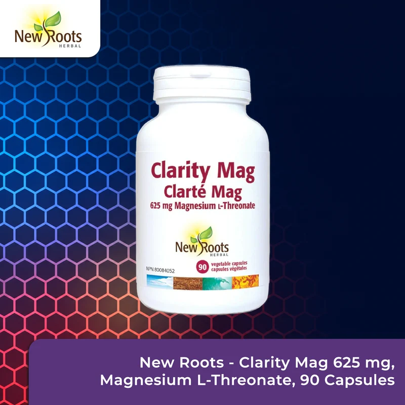New Roots - Clarity Mag 625 mg, Magnesium L‑Threonate | 90 Vegetable Capsules*