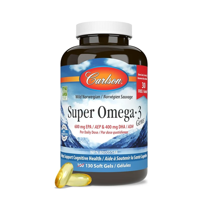 Carlson - Wild Norwegian Super Omega 3 600 mg EPA & 400 mg DHA | 130 Softgels