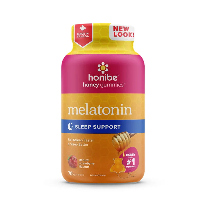 Honibe - Melatonin, Strawberry Flavour | 50 Gummies