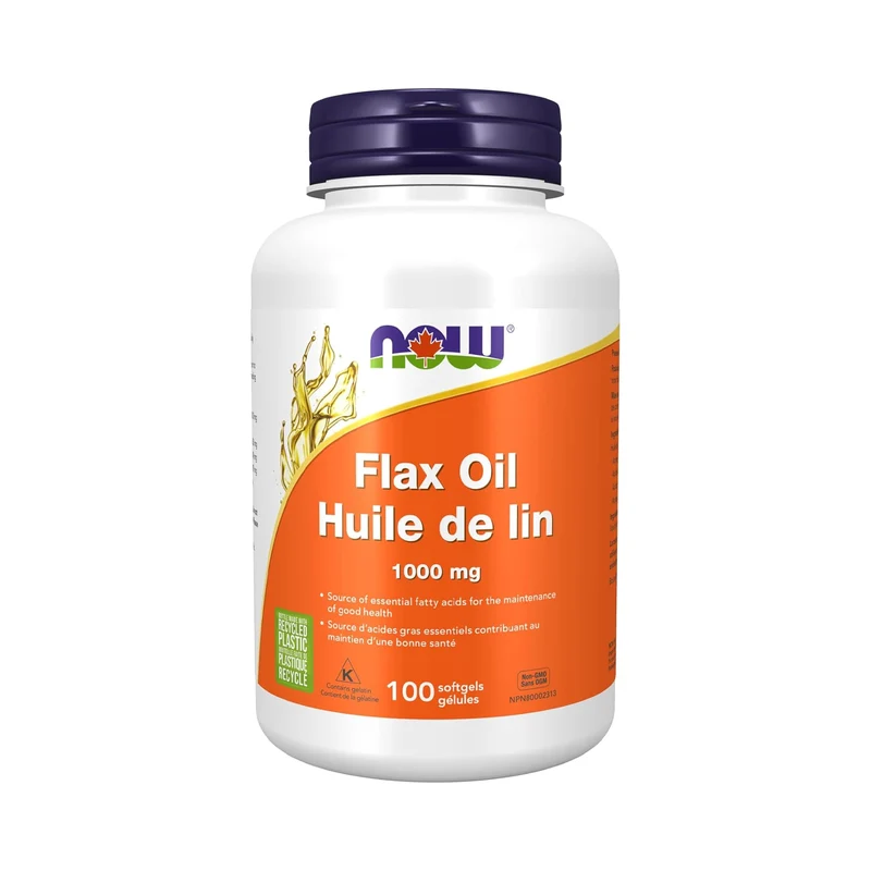 NOW - Organic Flax Oil 1000 mg | 100 Softgels