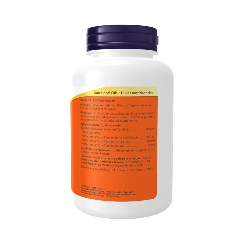 NOW - Organic Flax Oil 1000 mg | 100 Softgels