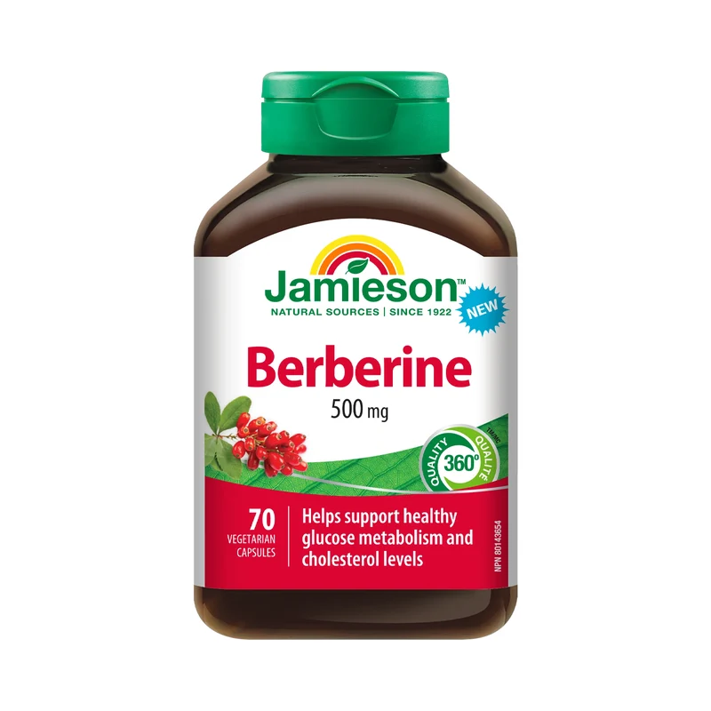 Jamieson - Berberine 500 mg | 70 Veggie Capsules