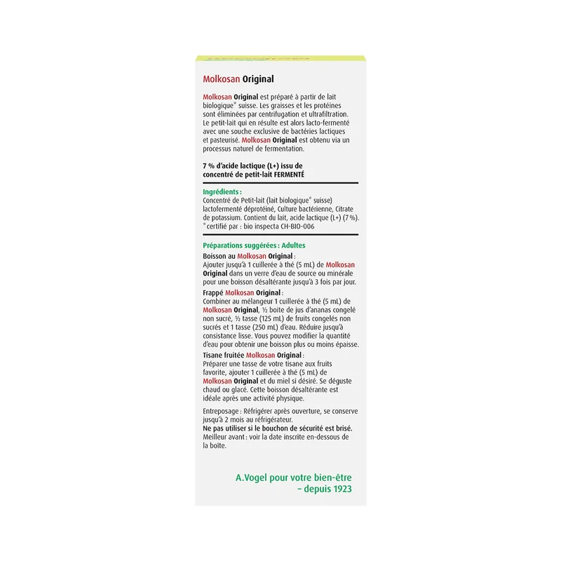 A.Vogel - Molkosan Original - Source of Lactic Acid and Potassium | 200 mL