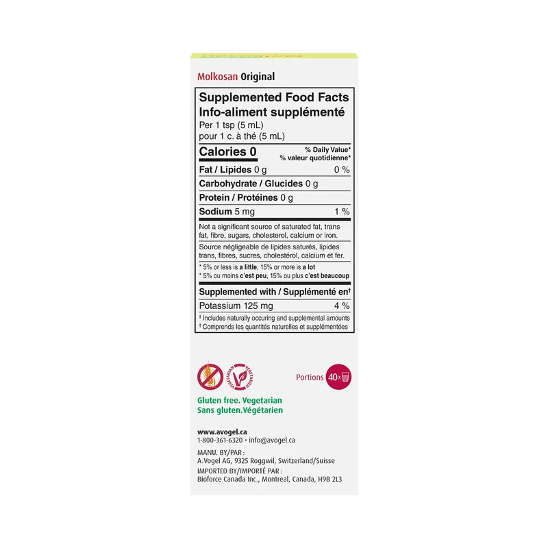 A.Vogel - Molkosan Original - Source of Lactic Acid and Potassium | 200 mL
