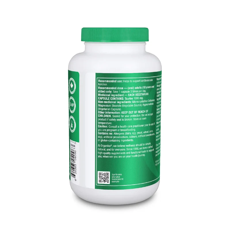 Organika - Taurine 3000 Ultra Strength | 240 Veg Capsules