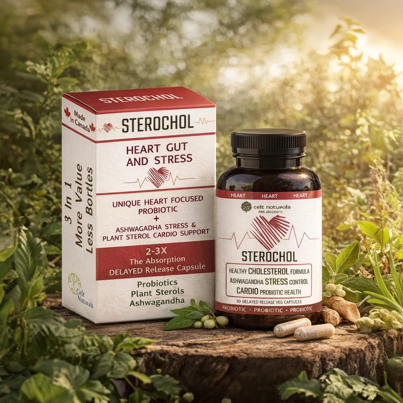 Celt Naturals - Sterochol Heart Gut And Stress | 30 Veg Capsules