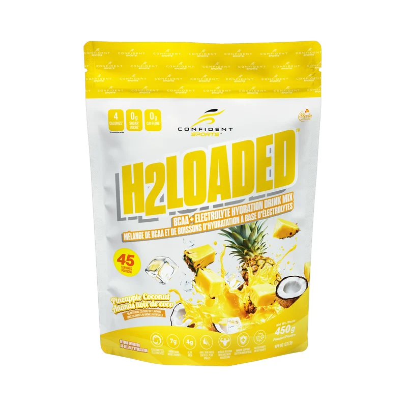 Confident Sports - H2Loaded BCAA Electrolyte Drink Mix, Pineapple Coconut | 450 g