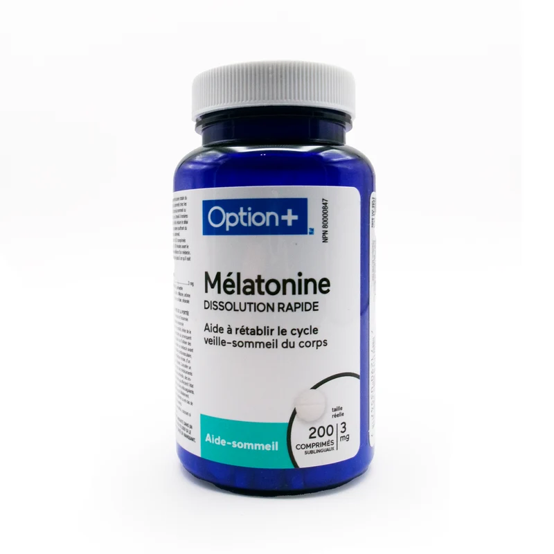 Option+ Quick Dissolve Melatonin | 3mg X 200 Sublingual Tablets