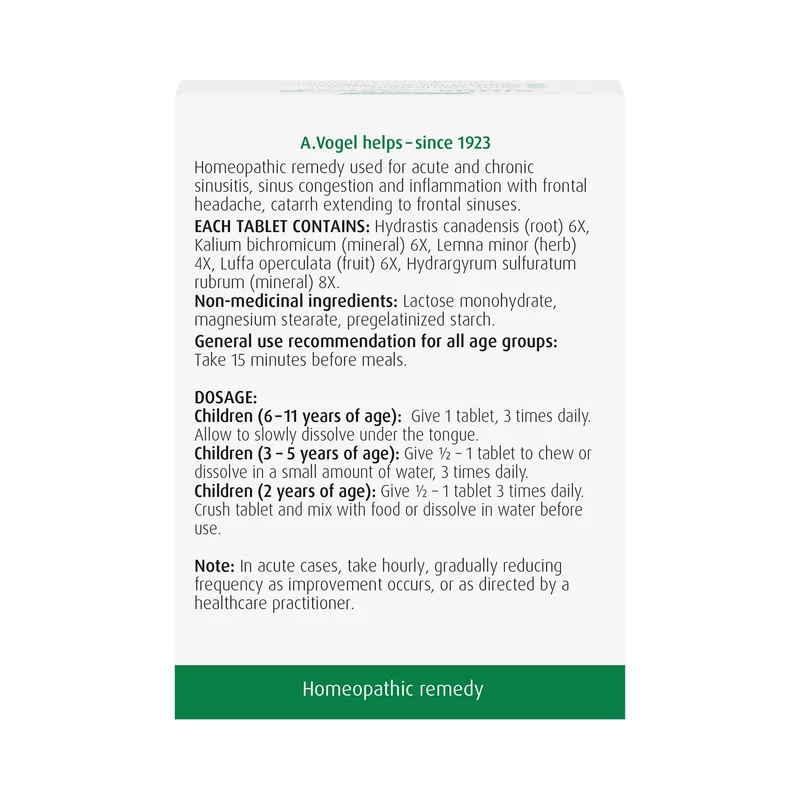 A.Vogel - Sinus Junior Tablets For Children Ages 2+ | 120 Tablets