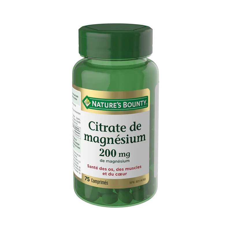Nature's Bounty - Magnesium Citrate 200 mg | 75 Tablets