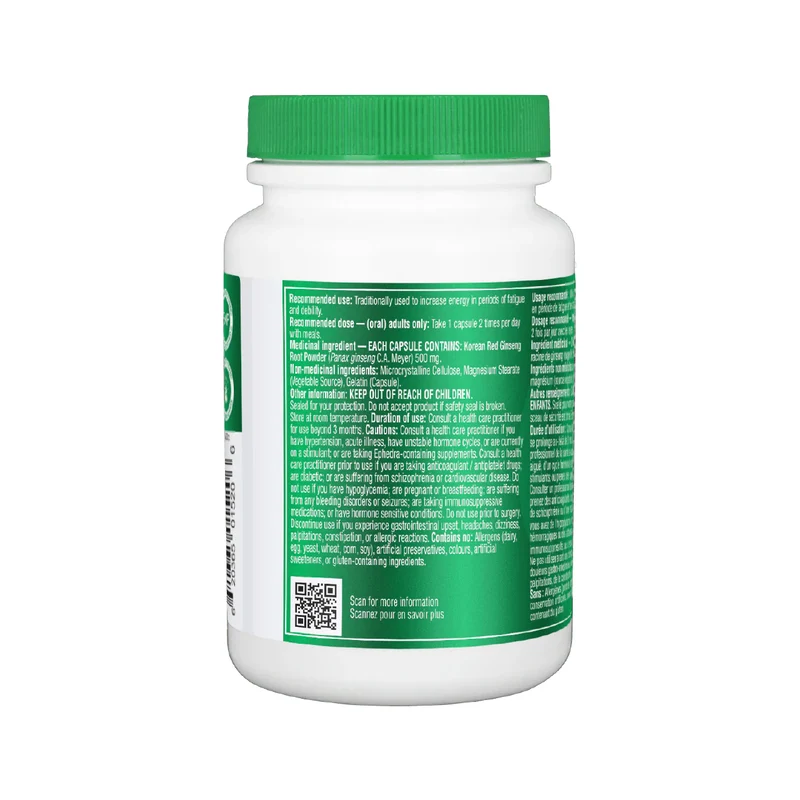 Organika - Korean Red Ginseng 500 mg | 100 Capsules