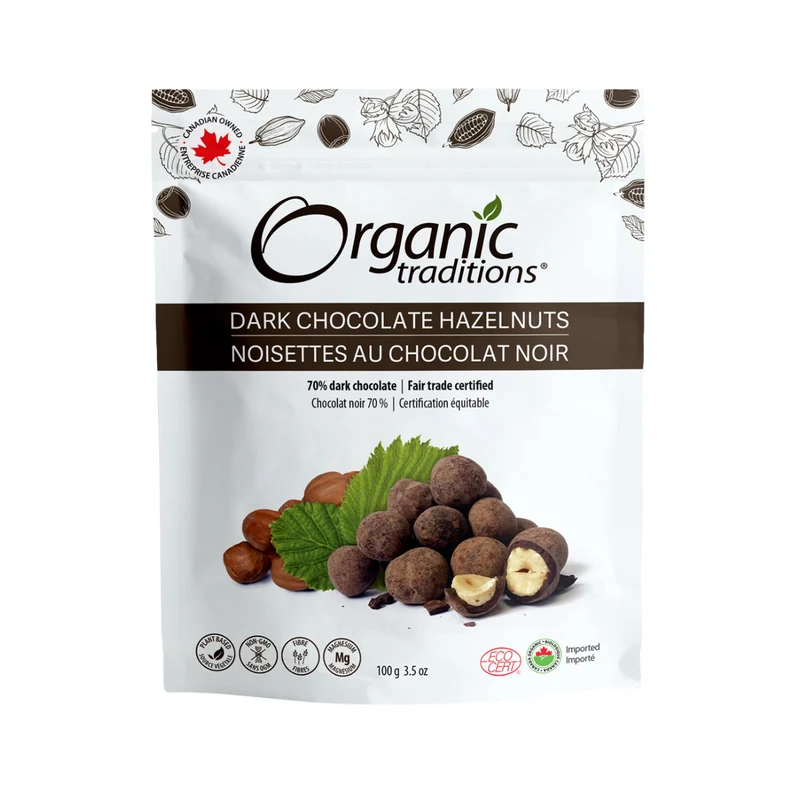 Organic Traditions - Hazelnuts, Dark Chocolate | 100 g