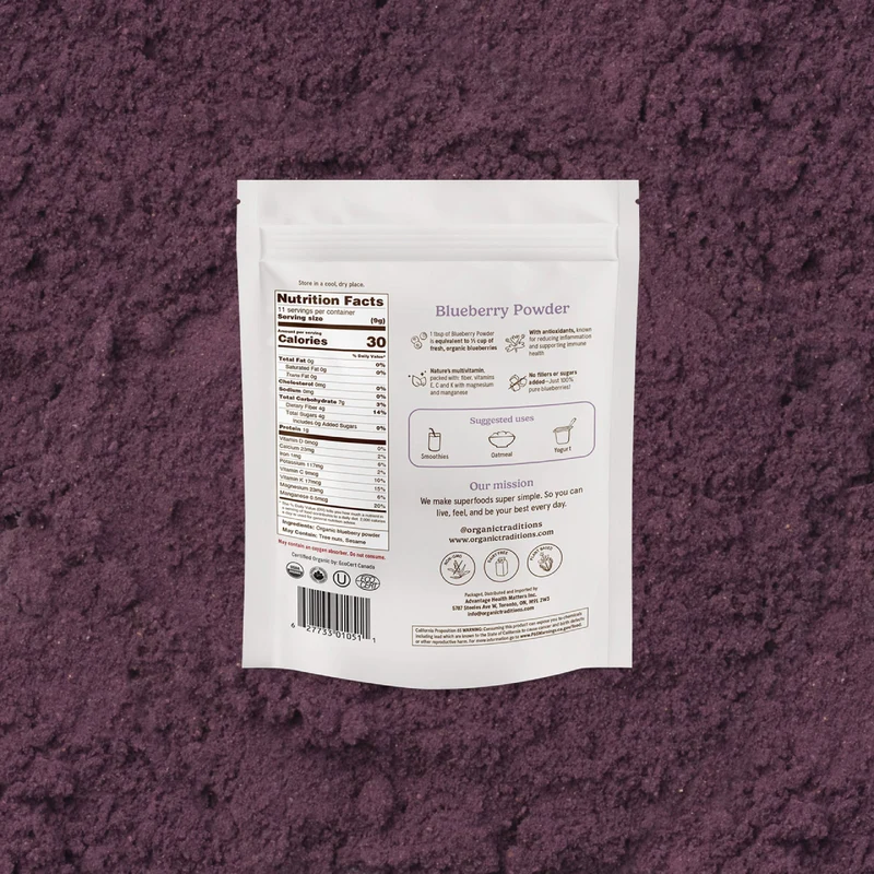 Organic Traditions - Blueberry Powder, Cold Dried | 100 g