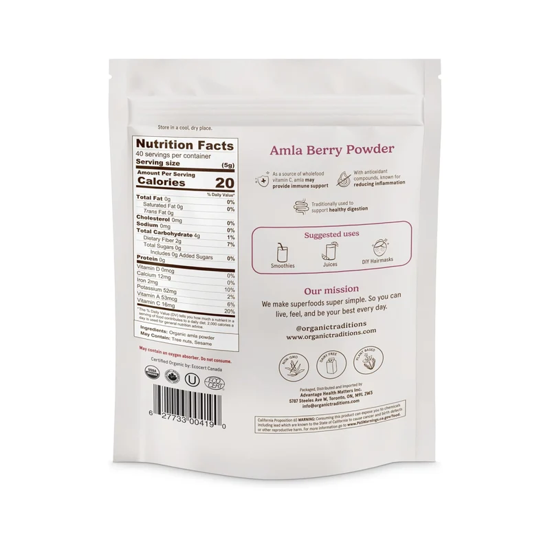 Organic Traditions - Amla Berry Powder | 200 g