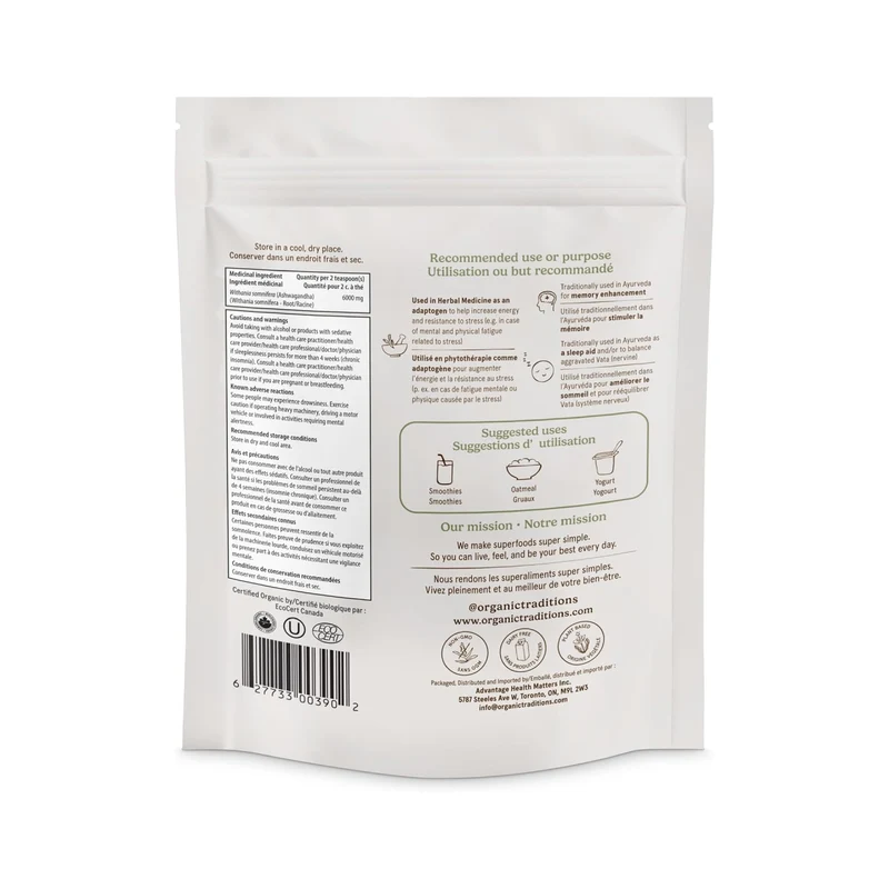 Organic Traditions - Ashwagandha Powder | 200 g