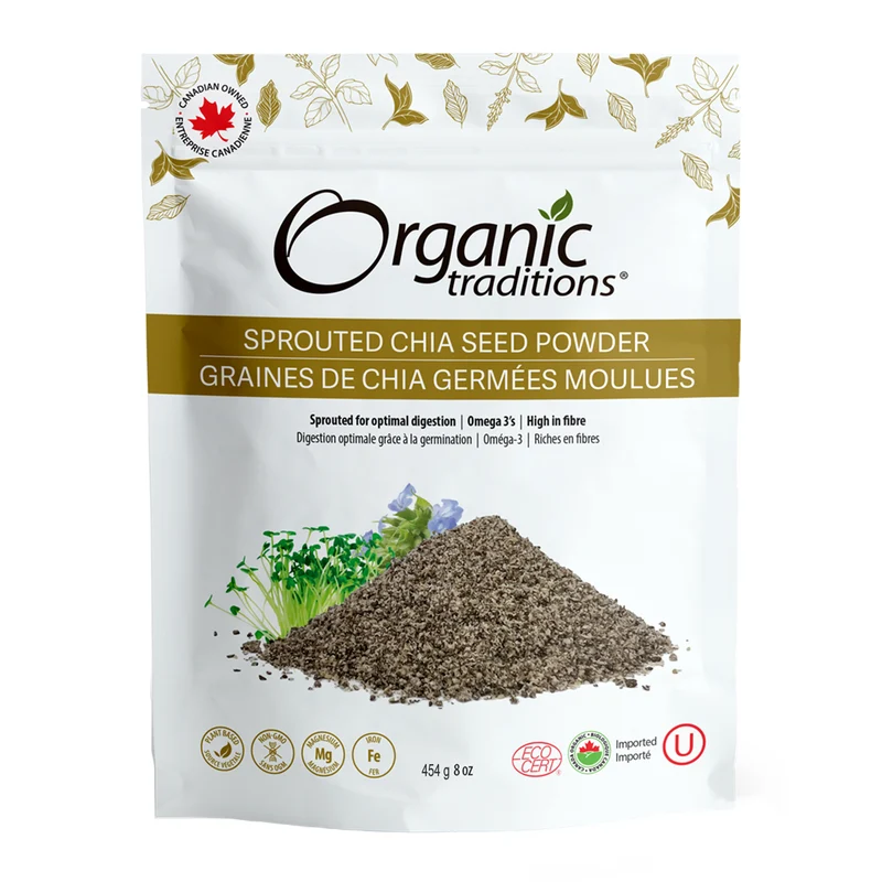 Organic Traditions - Sprouted Chia Seed Powder | 454 g