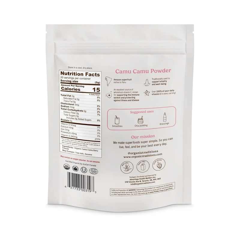 Organic Traditions - Camu Camu Berry Powder | 100 g