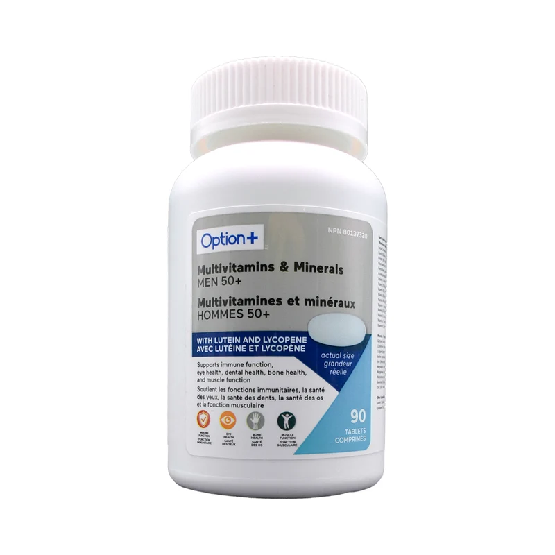 Option+ Multivitamins & Minerals for Men 50+ | 90 Tablets