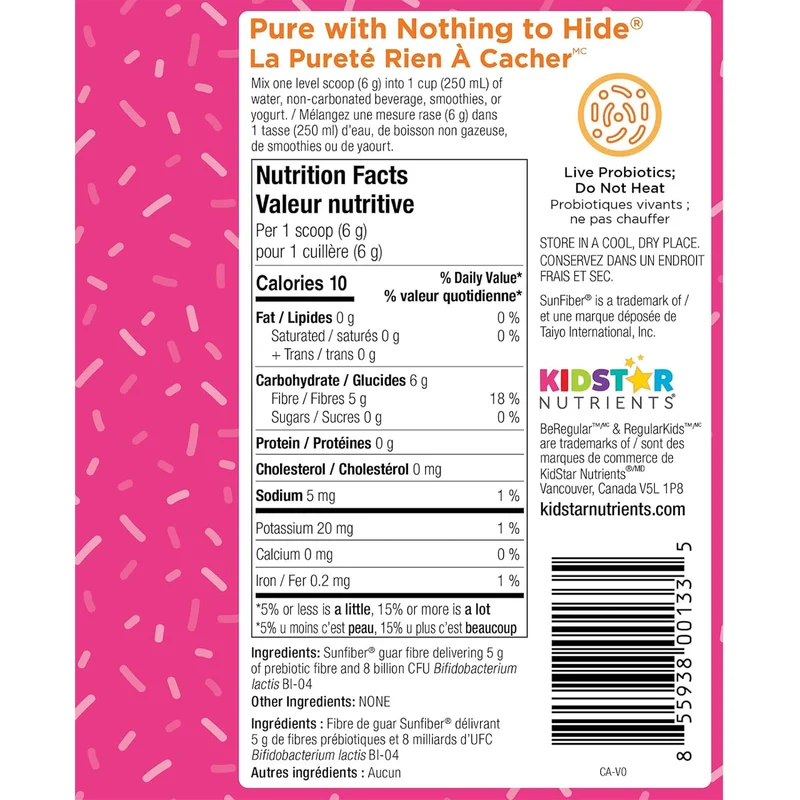 KidStar Nutrients - BeRegular Fibre + Probiotics | 180 g