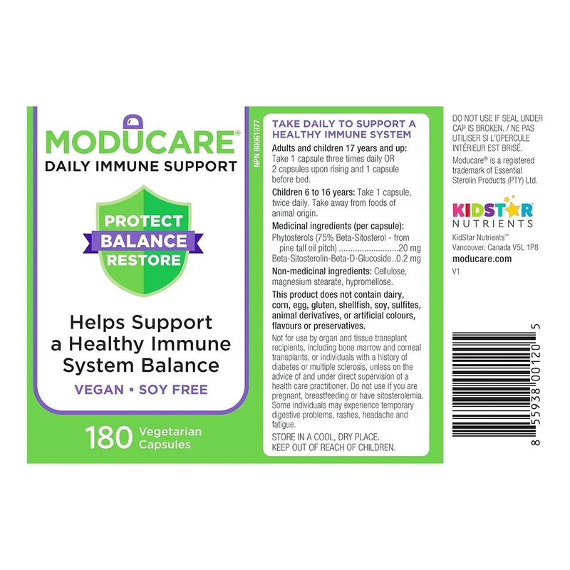 KidStar Nutrients - Moducare Daily Immune Support | 180 Capsules