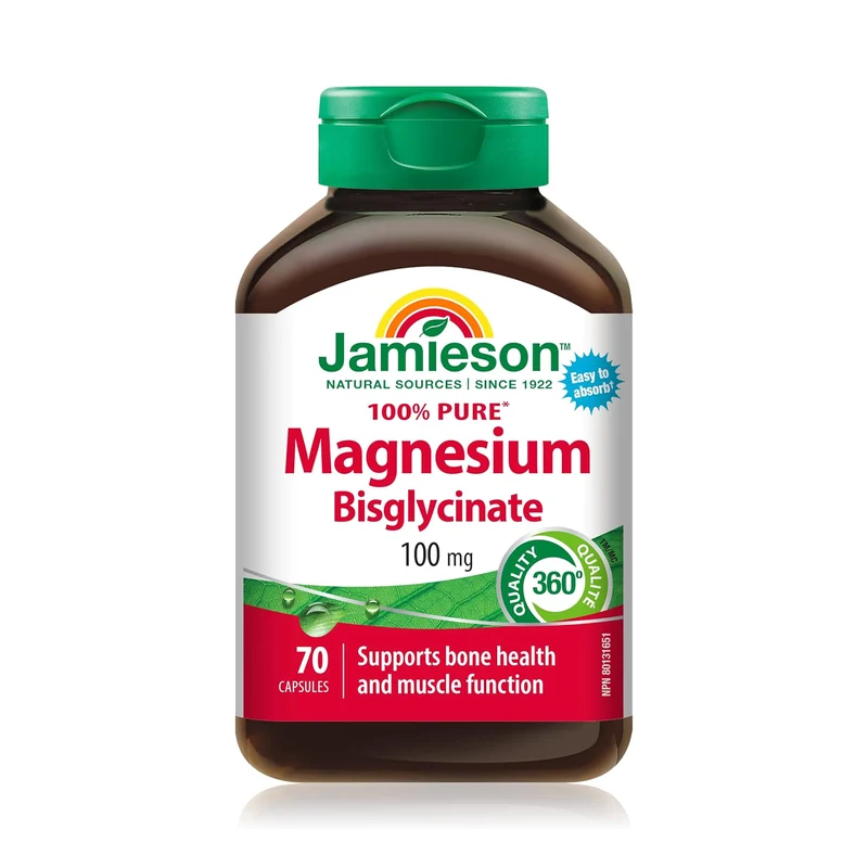 Jamieson - Magnesium Bisglycinate 100 mg | 70 Capsules