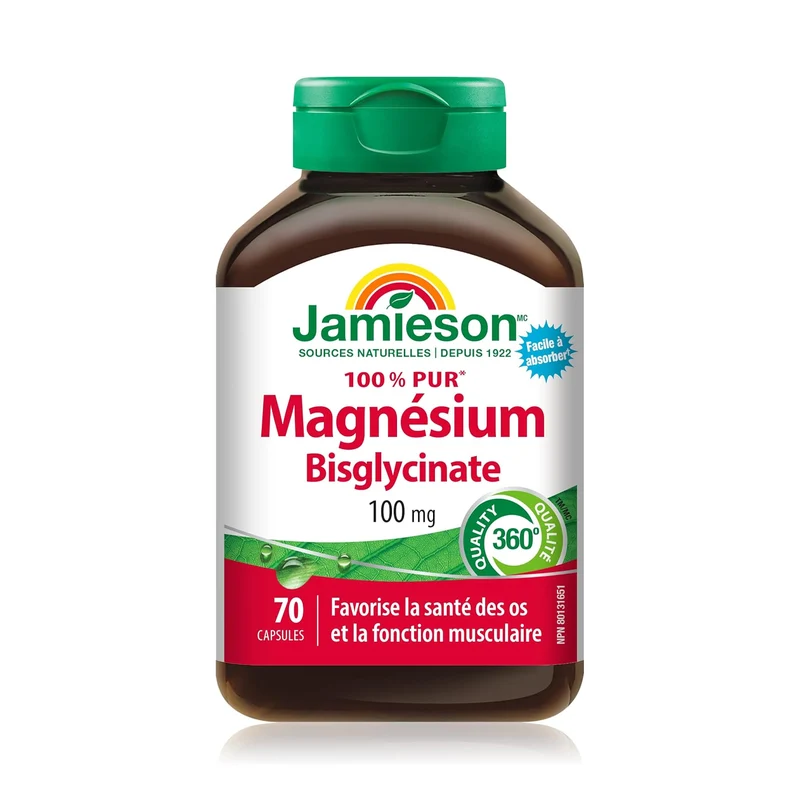 Jamieson - Magnesium Bisglycinate 100 mg | 70 Capsules