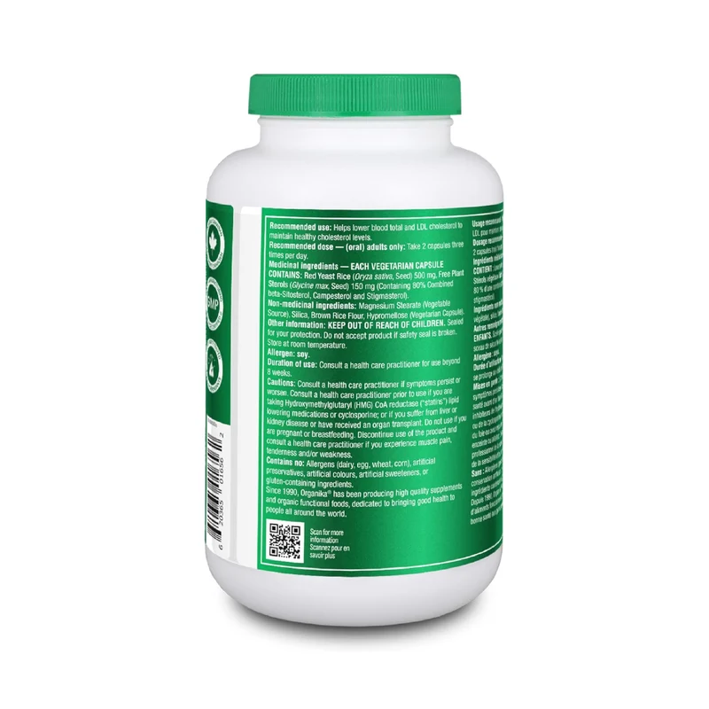 Organika - Red Yeast Rice Plus | 180 Capsules