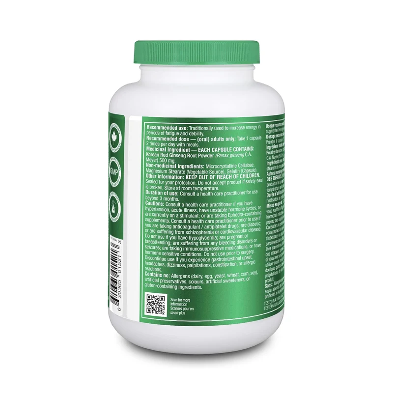 Organika - Korean Red Ginseng 500 mg | 200 Capsules