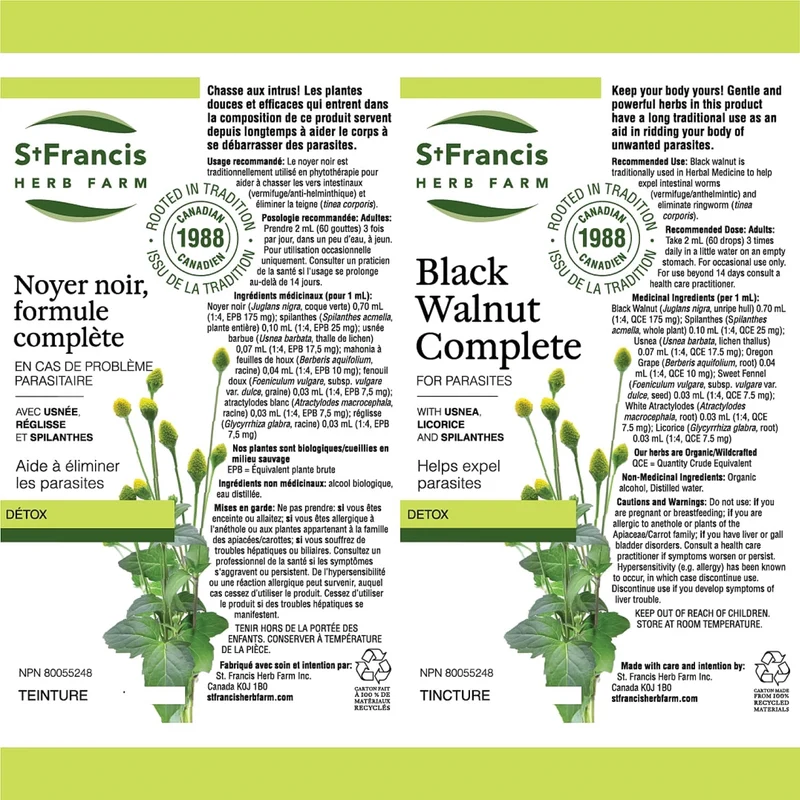 St. Francis - Black Walnut Complete Tincture | 50 mL