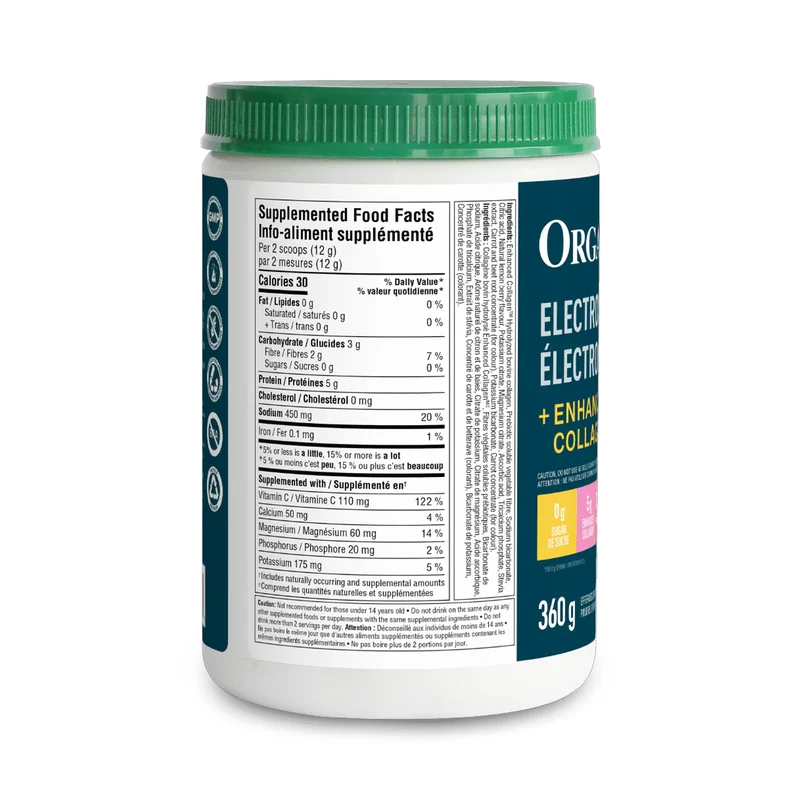 Organika - Electrolytes Collagen, Lemon Berry | 360 g