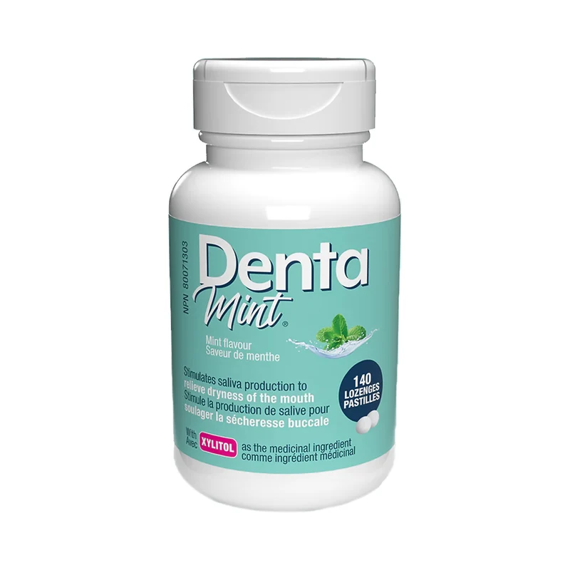 Denta Mint - Xylitol Lozenges For Dry Mouth, Mint | 140 Lozenges