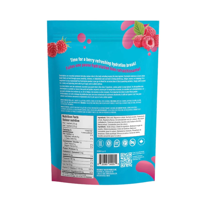 Organika - Electrolytes Wild Raspberry | 20 Satchets x 3.5 g