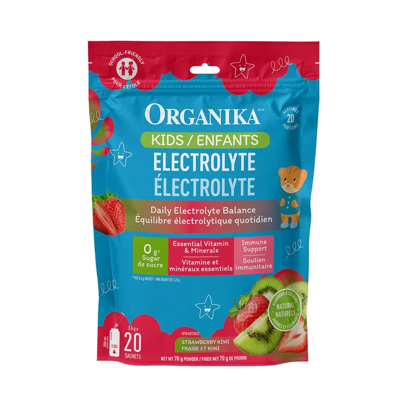 Organika - Kids Electrolyte Sticks, Strawberry Kiwi | 20 Satchets x 3.5 g