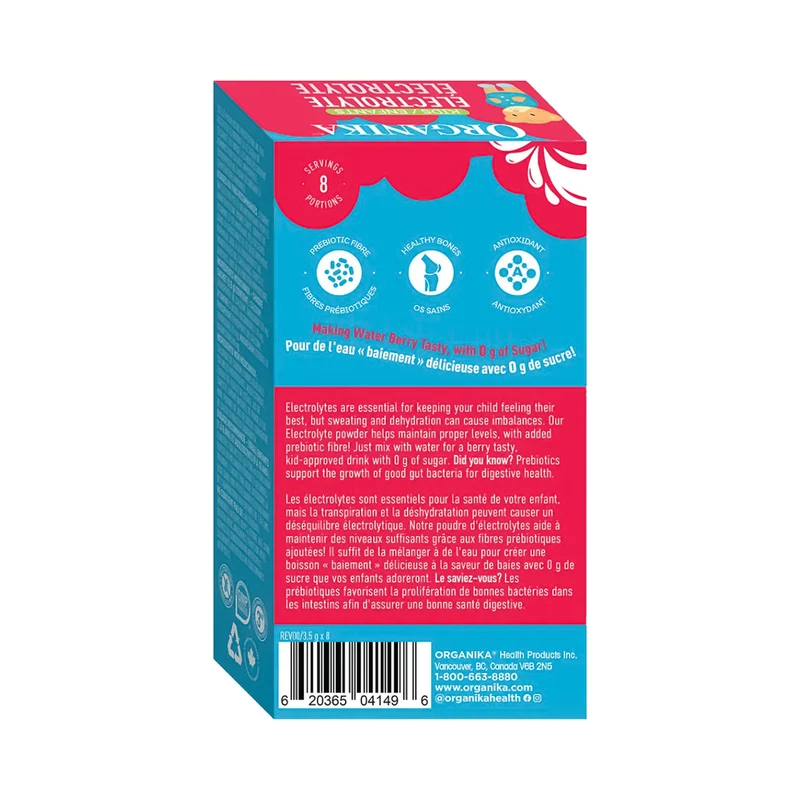 Organika - Kids Electrolyte Sticks, Strawberry Kiwi | 8 Satchets x 3.5g
