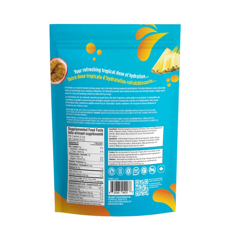 Organika - Electrolytes, Pineapple Passion | 20 Satchets x 3.5 g