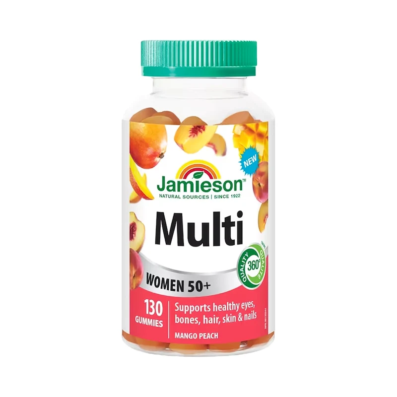 Jamieson - Multivitamin Gummies For Women 50+, Mango Peach | 130 Gummies