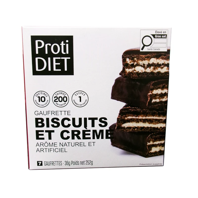 ProtiDiet - Protein Cookies and Cream Wafers | 7 x 36 g