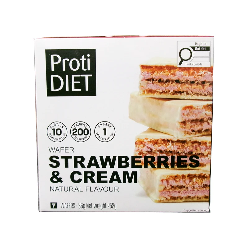 ProtiDiet - Protein Strawberry and Cream Wafers | 7 x 36 g
