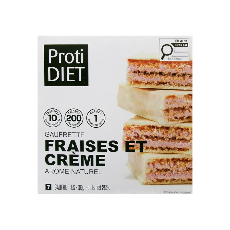 ProtiDiet - Protein Strawberry and Cream Wafers | 7 x 36 g