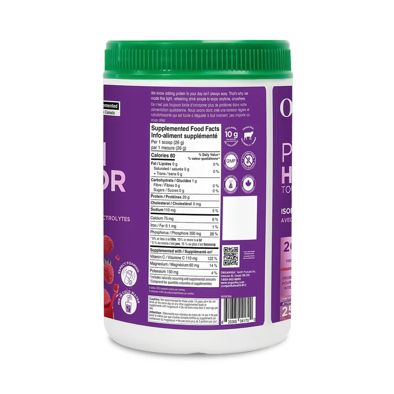 Organika - All Day Protein Hydrator, Wild Raspberry | 650 g