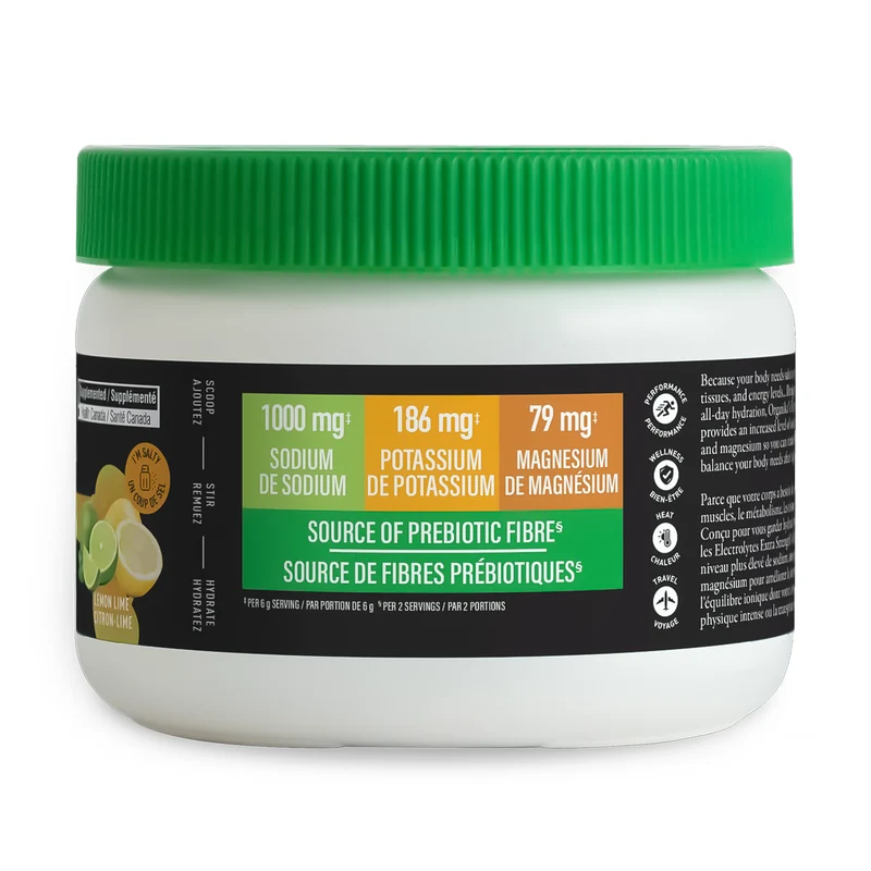 Organika - Electrolytes Extra-Strength, Lemon Lime | 180 g