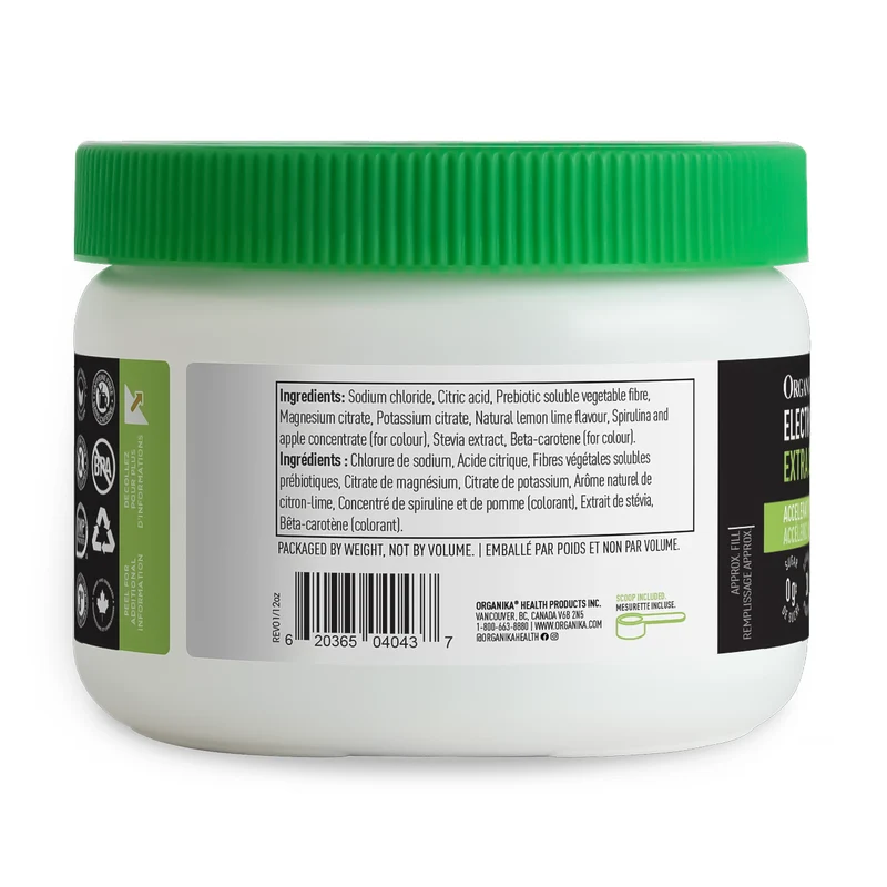 Organika - Electrolytes Extra-Strength, Lemon Lime | 180 g