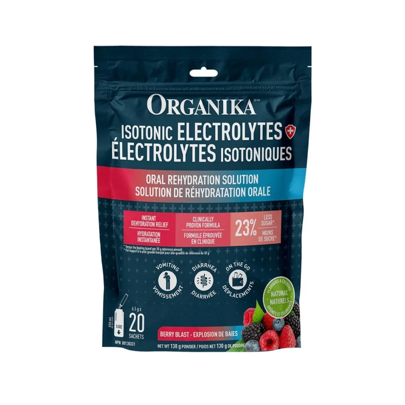 Organika - Isotonic Electrolytes, Berry | 20 Sachets x 6.5 g