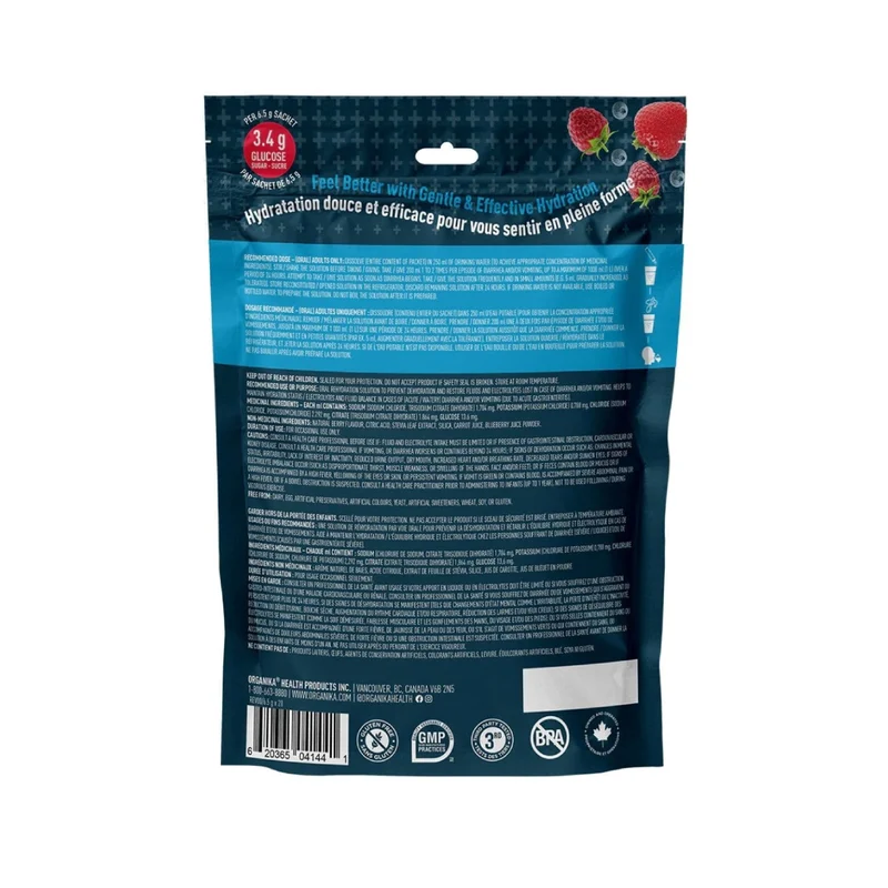 Organika - Isotonic Electrolytes, Berry | 20 Sachets x 6.5 g