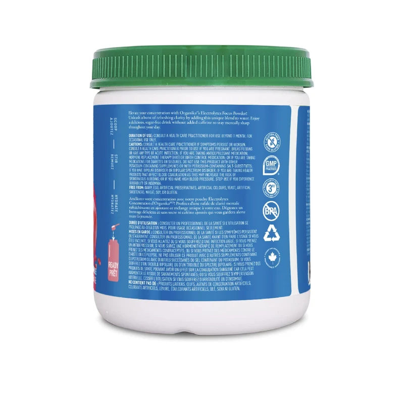 Organika - Electrolytes Focus With Ginkgo Biloba And Rhadiola Extract | 180 g