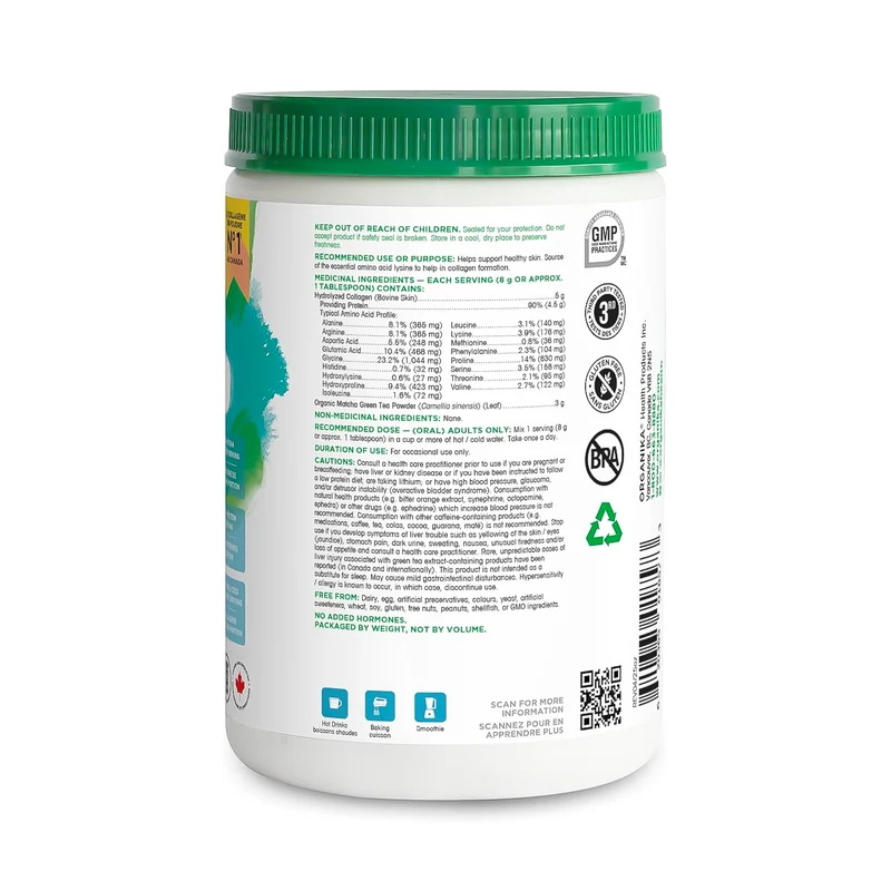 Organika - Enhanced Collagen Vitality With Organic Matcha | 250 g