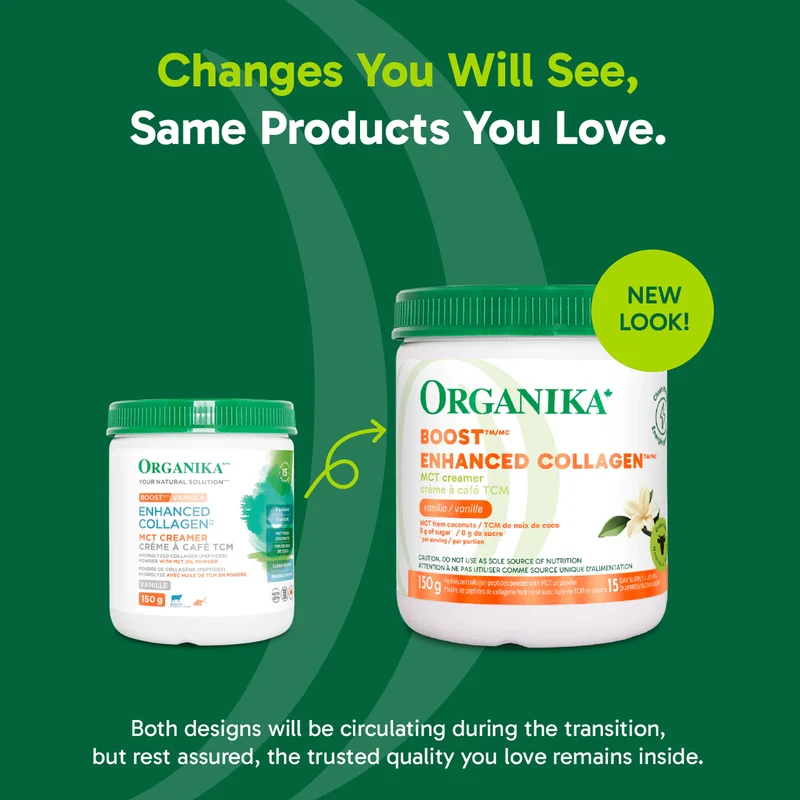 Organika - MCT Creamer Boost Enhanced Collagen, Vanilla | 150 g