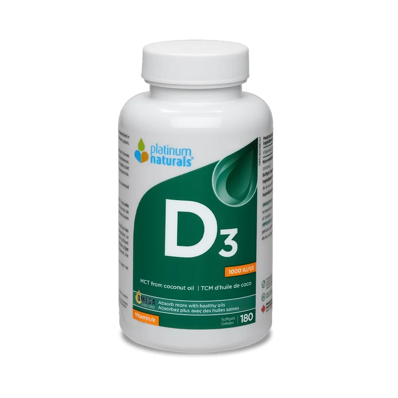 Platinum Naturals - Vitamin D3 1000 IU | 180 Softgels